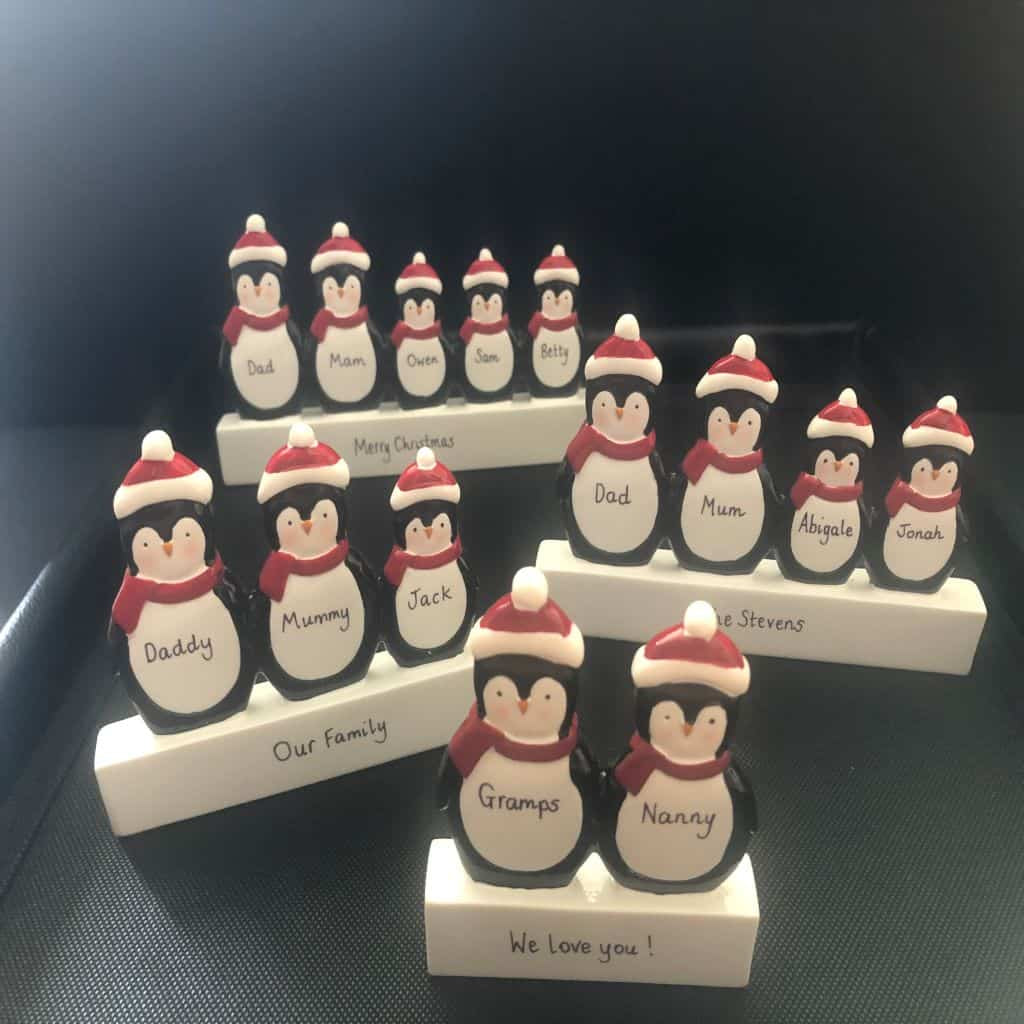 personalised penguin mantle