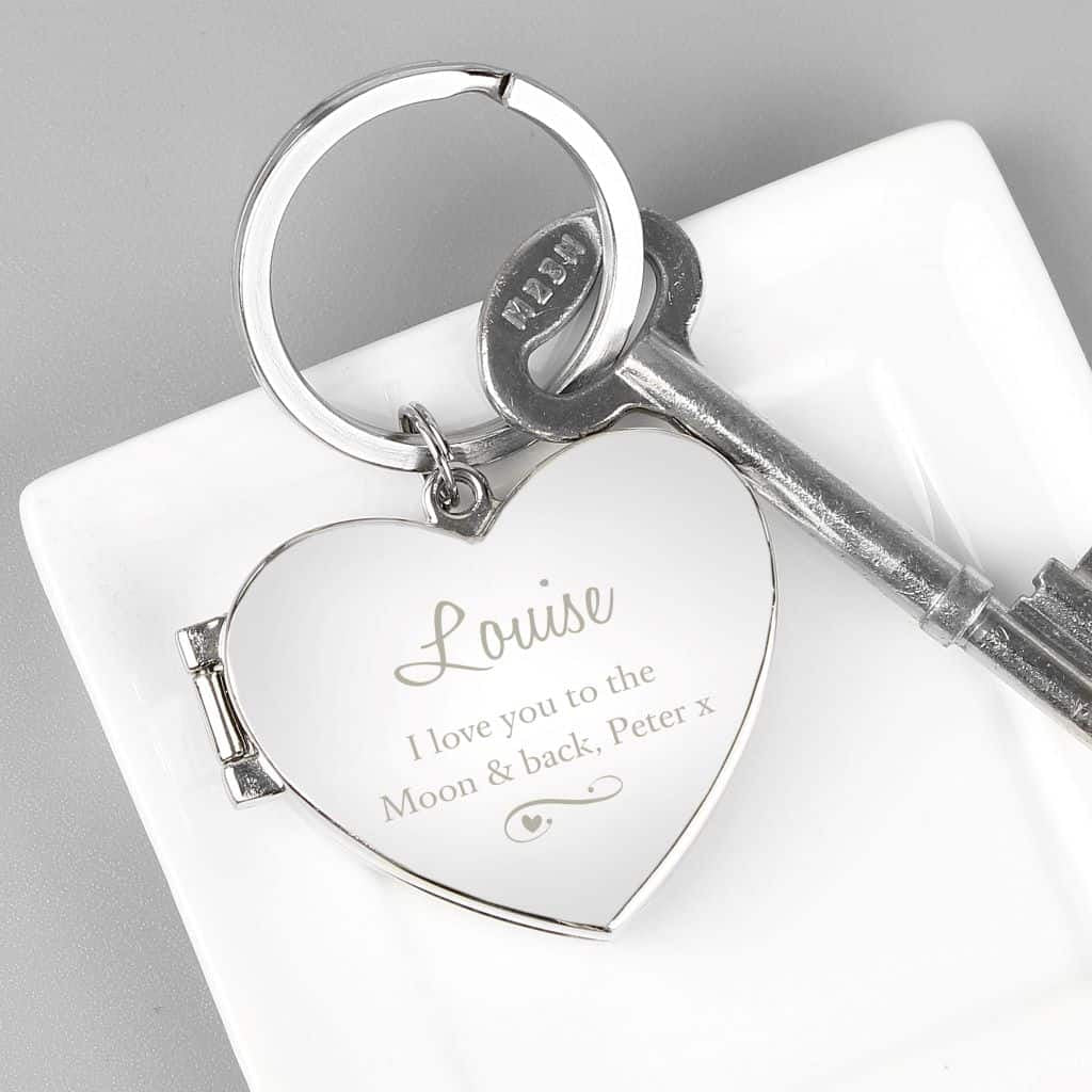 engraved photo keyring