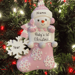 personalised baby's 1st christmas snowbaby decoration