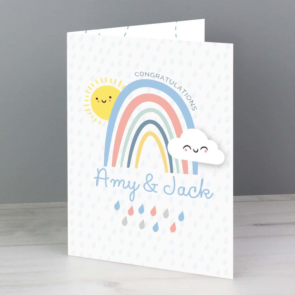 personalised rainbow card