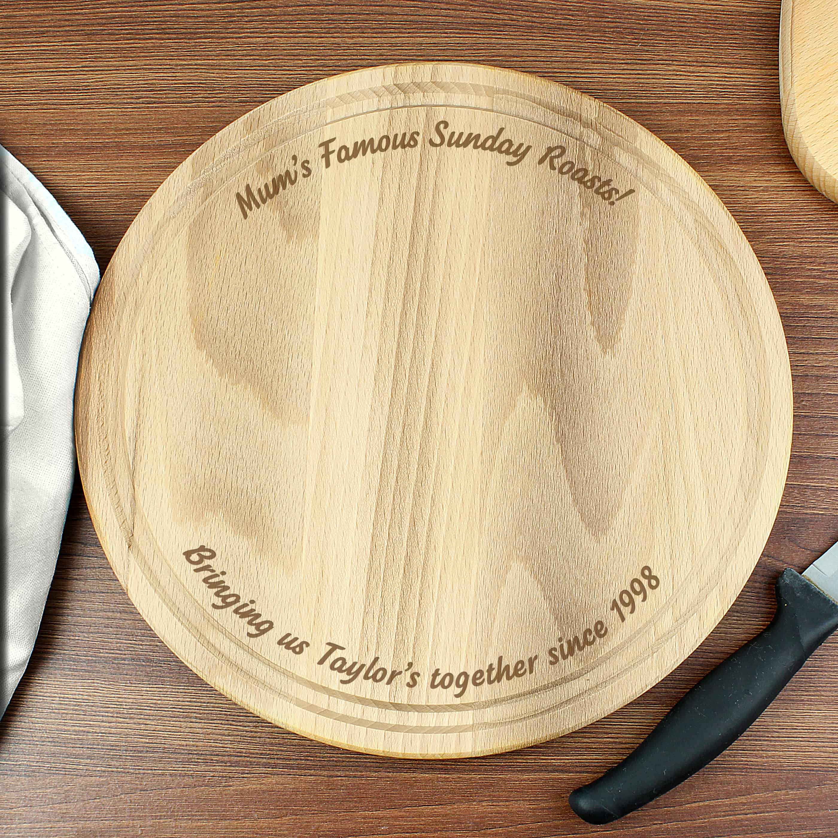 round chopping board