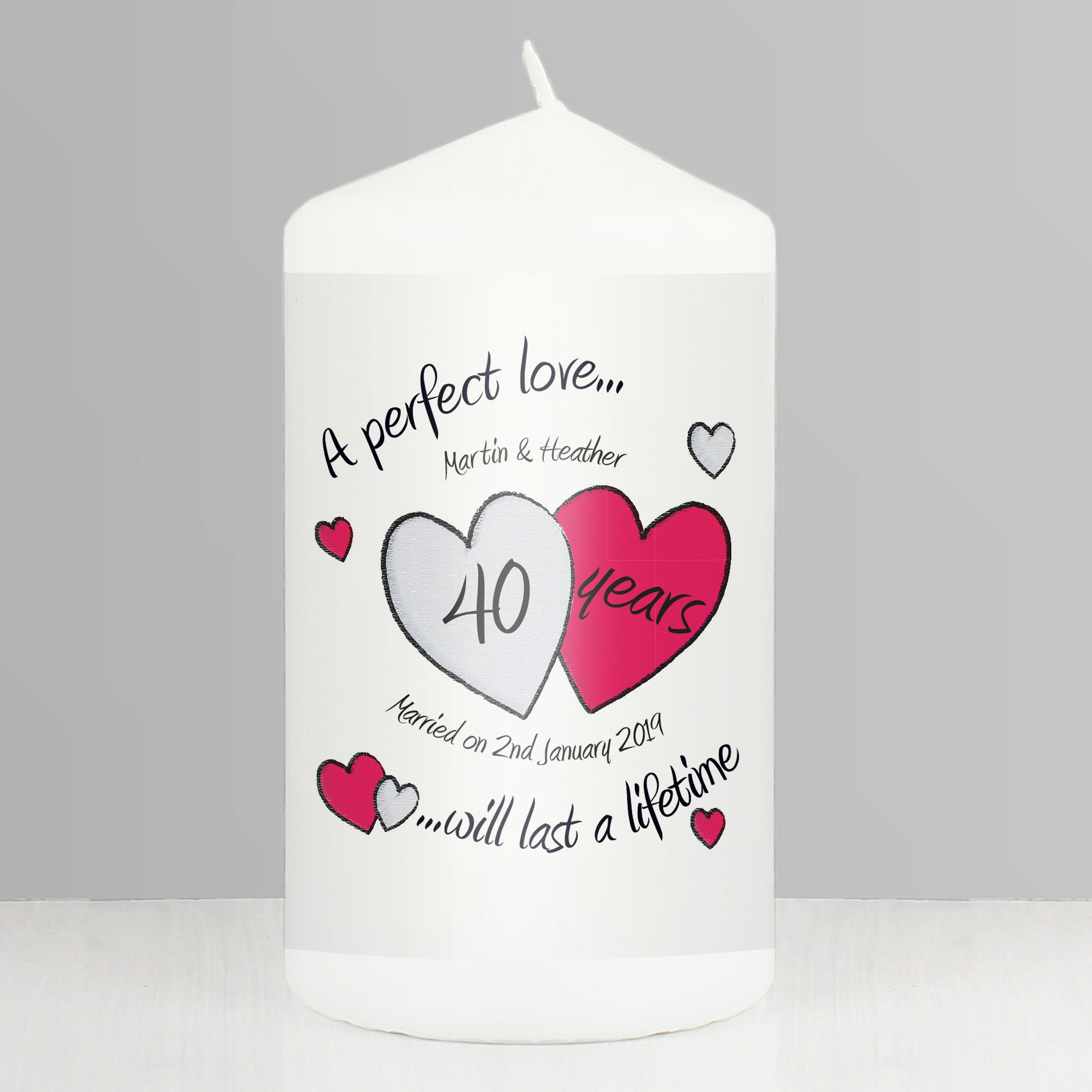 Ruby Anniversary Candle - CalEli Gifts