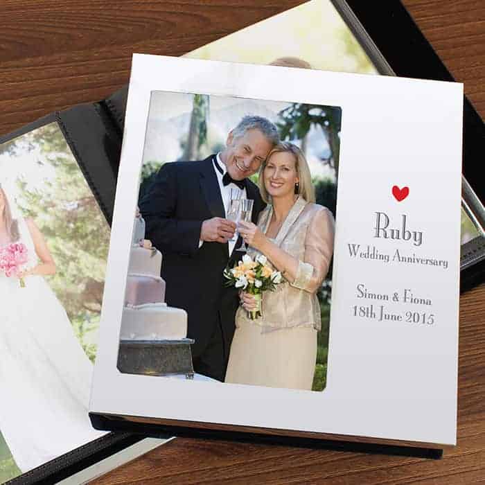 Ruby Anniversary Photo Album - CalEli Gifts