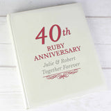 personalised ruby wedding anniversary photo album.