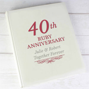 personalised ruby wedding anniversary photo album.