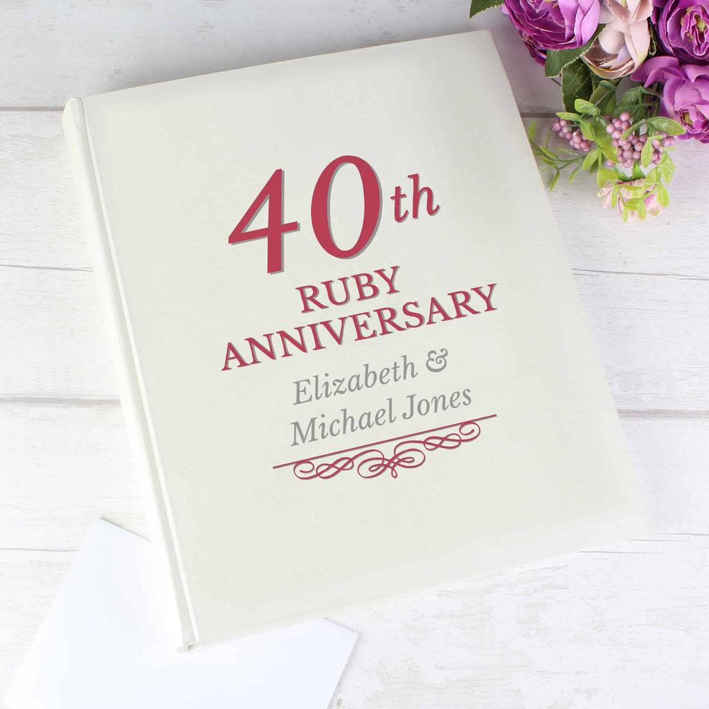 personalised ruby wedding anniversary photo album.