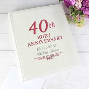 personalised ruby wedding anniversary photo album.