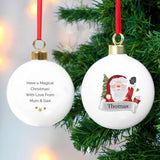 personalised santa bauble