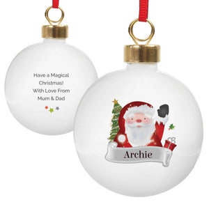 personalised santa bauble