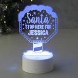 personalised santa led sign