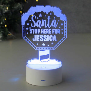 personalised santa led sign