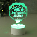 personalised santa led sign