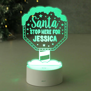 personalised santa led sign