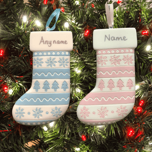 personalised stocking Christmas Tre Decoration