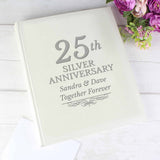 personalised silver wedding anniversary photo album.