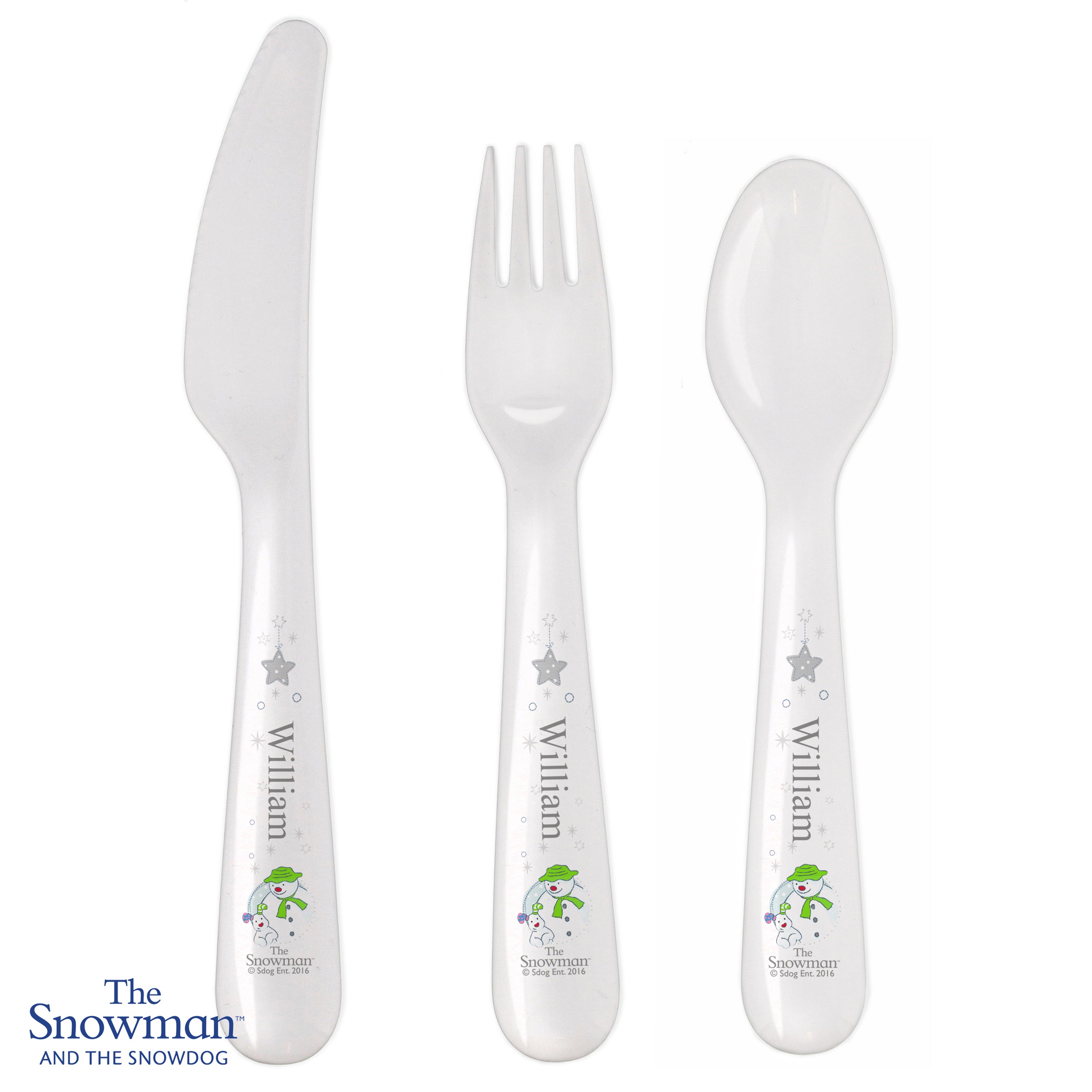 Snowman and Snowdog Cutlery Set - CalEli Gifts