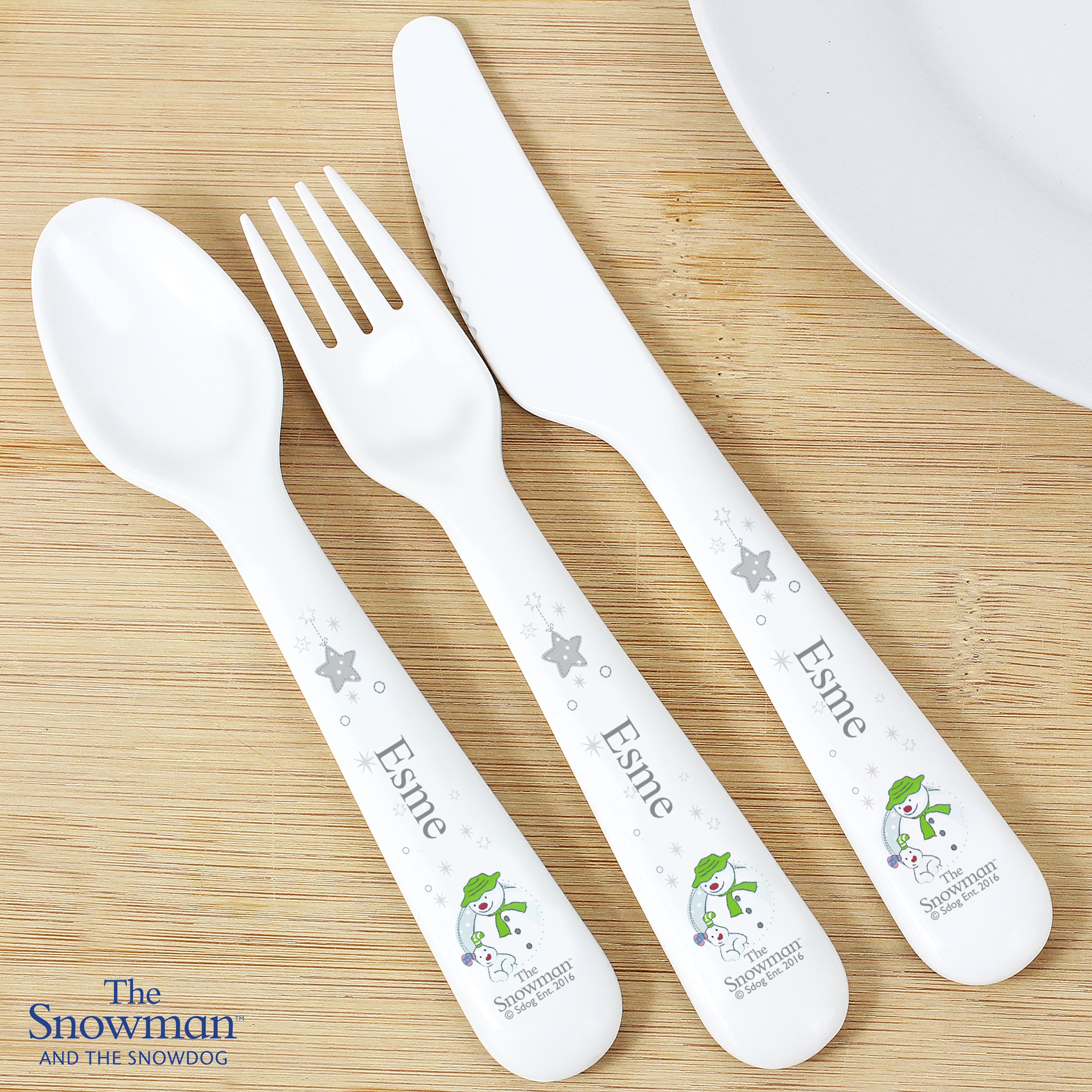 Snowman and Snowdog Cutlery Set - CalEli Gifts