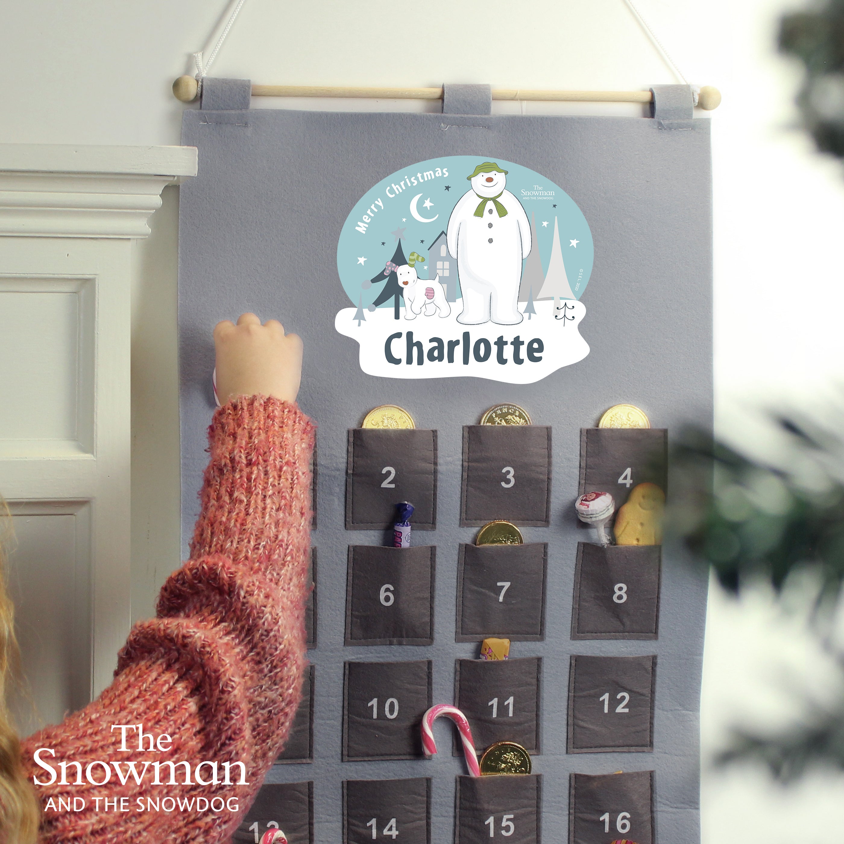 personalised snowman advent calendar