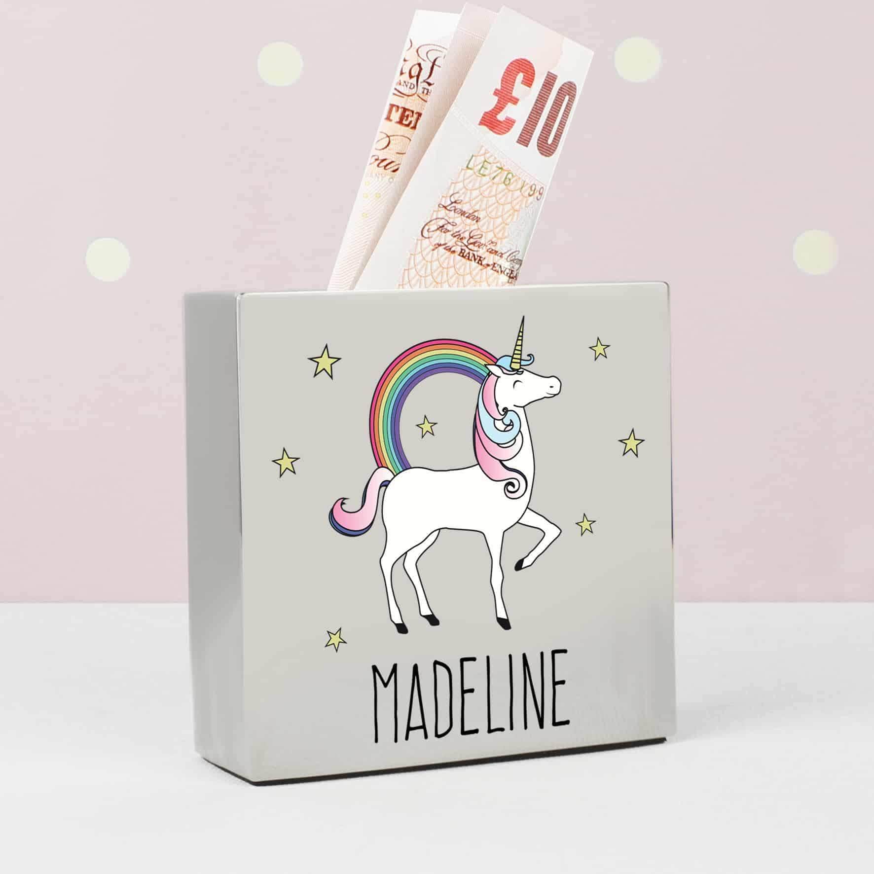 Square Unicorn Money Box - CalEli Gifts