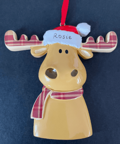 personalised tartan reindeer