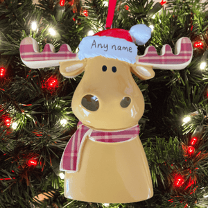 personalised reindeer Christmas Tree Decoration