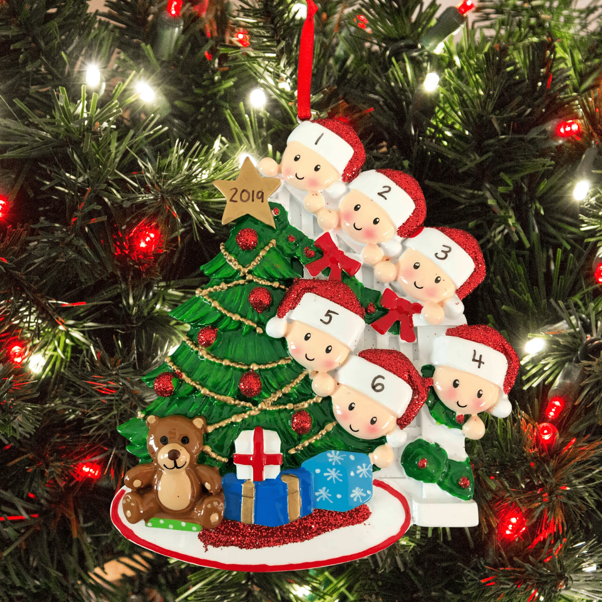 personalised family Christmas Tree Decoration