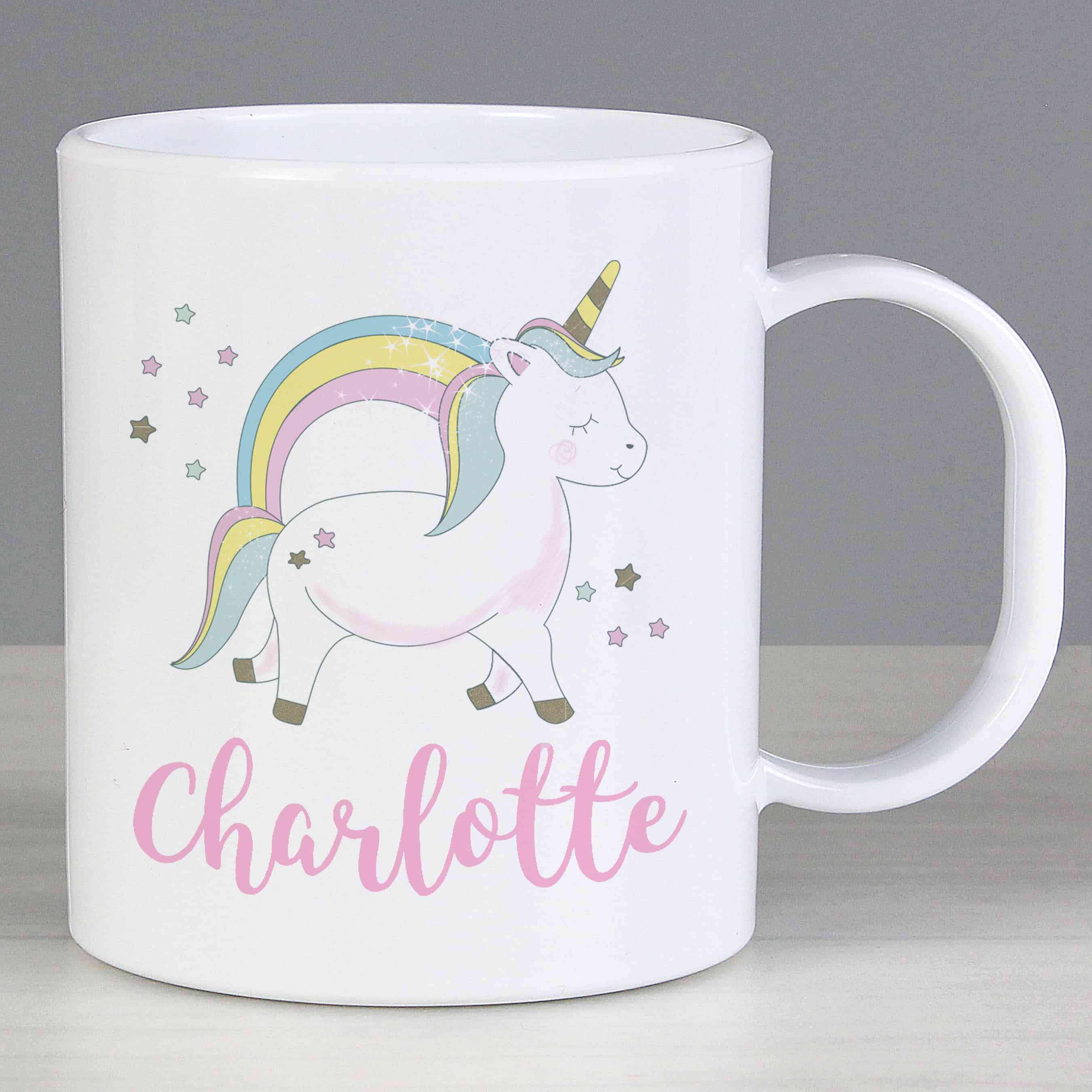 personalised plastic kids mug