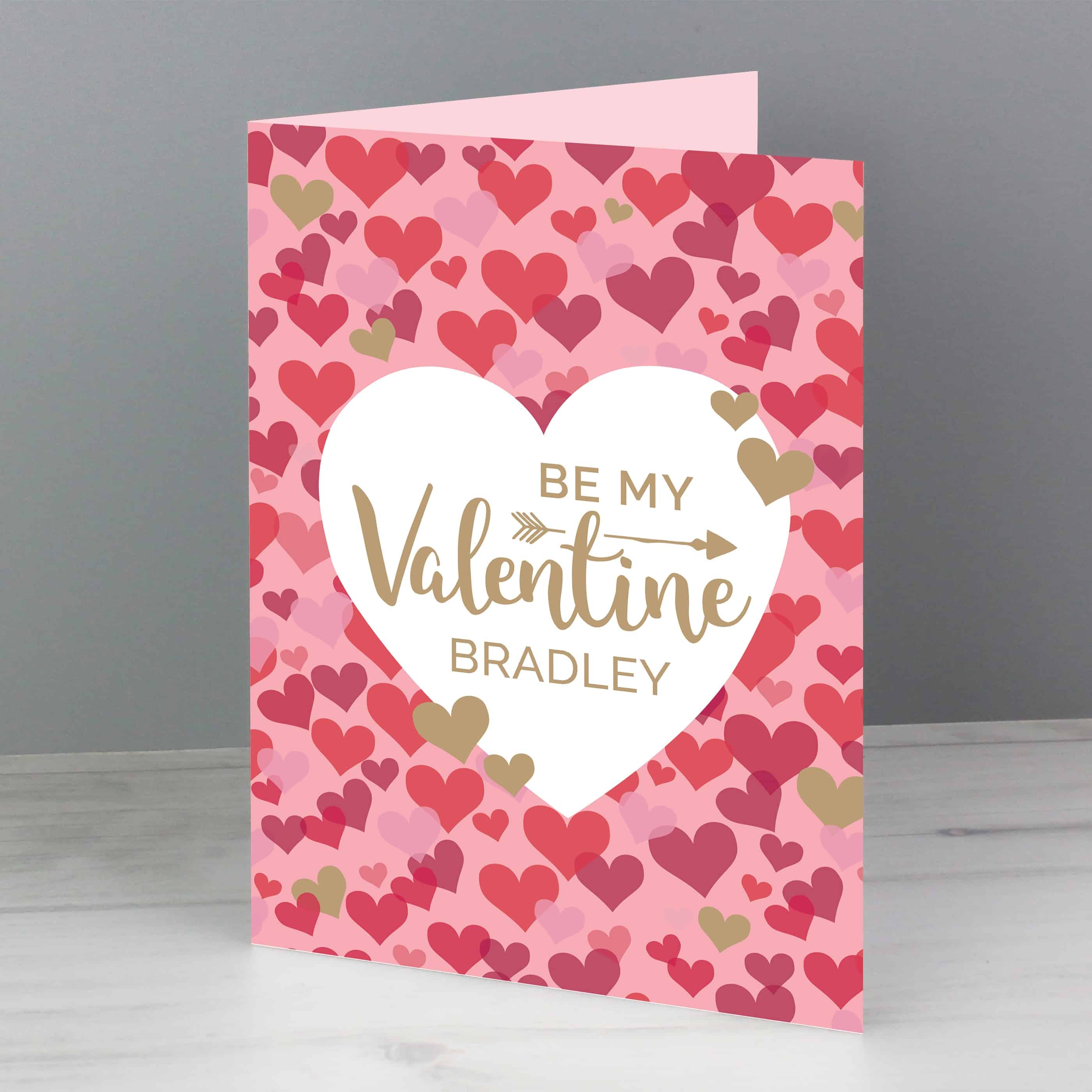 personalised heart confetti valentine's day card