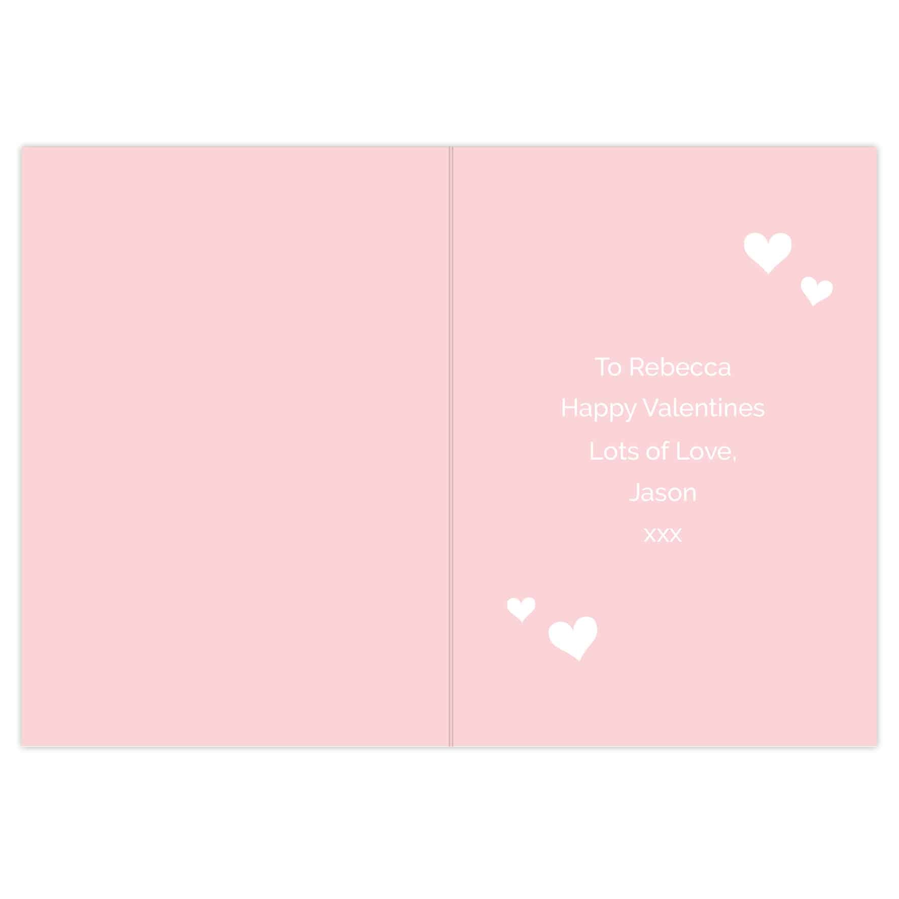 personalised heart confetti valentine's day card